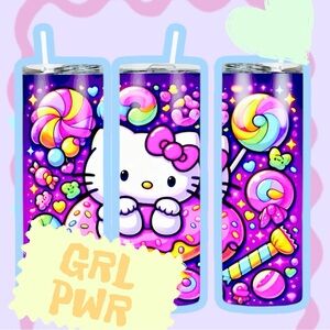 🆕 Hello Kitty - Sanrio - Stainless Steel Tumbler - Pink Bow - Candy 🍭